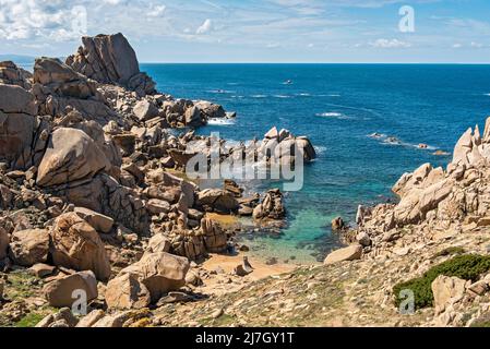 Spiaggia Cala Francese, Capo Testa, Sardinia, Italy Stock Photo