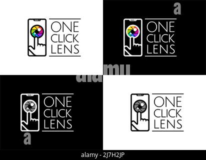 One Click Logo Stock Vector