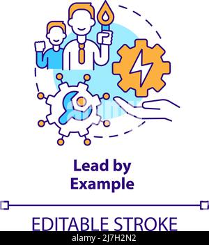 Lead by example concept icon Stock Vector