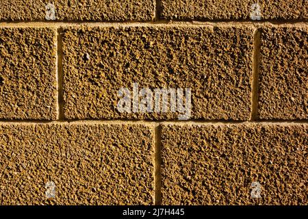 cream coloured textured brick wall Stock Photo