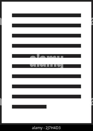 Contract icon vector for business file data and documentation report in a glyph illustration Stock Vector