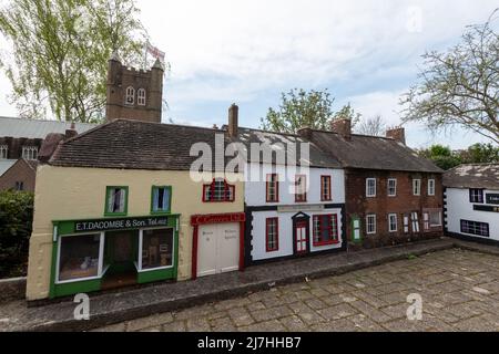 Wimborne.Dorset.United Kingdom.April 20tth 2022.View of a street in Wimborne model town in Dorset Stock Photo