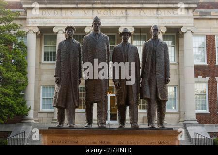 February One AT & T Four Monument on the campus of North Carolina Agricultural and Technical State University in Greensboro NC Stock Photo