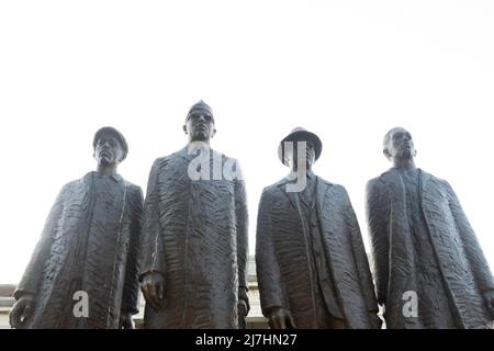 February One AT & T Four Monument on the campus of North Carolina Agricultural and Technical State University in Greensboro NC Stock Photo