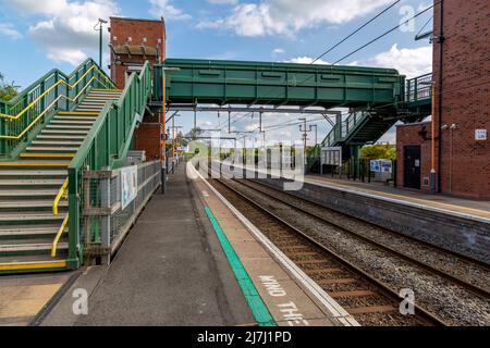 Railway station in Alvechurch, Worcestershire, England. Stock Photo