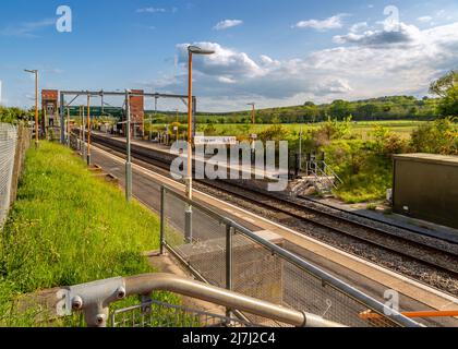 Railway station in Alvechurch, Worcestershire, England. Stock Photo