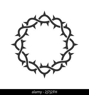 Vector logo. Crown of thorns of the Lord and Savior Jesus Christ. Stock Vector