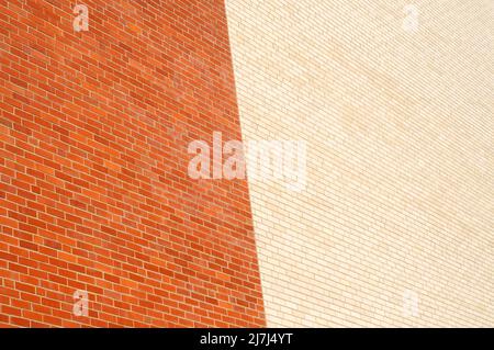 Two-tone brick wall Stock Photo