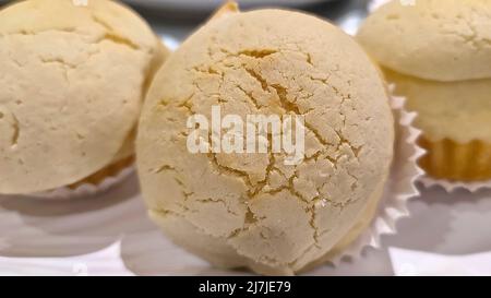 Dim Sum - barbecue pork bun, Chinese cuisine. Stock Photo