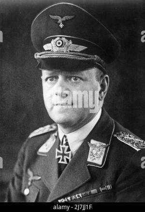 A portrait of the Luftwaffe Field Marshal Erhard Milch. He oversaw the rebuilding of the Luftwaffe in the 1930s and during most of WW2 he was the Minister of Aviation in charge of aircraft production and supply. Stock Photo