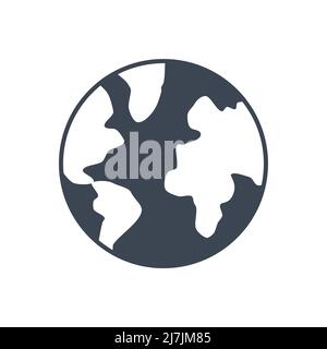 Globe related vector glyph icon. Globe sign. Isolated on white background. Editable vector illustration Stock Vector