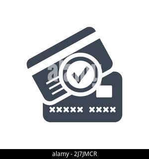 Credit card related vector glyph icon Stock Vector