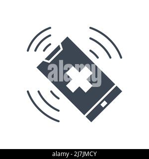 Call doctor related vector glyph icon. Stock Vector