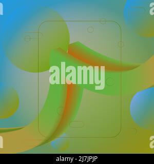 Fluid abstract background backdrop banner wallpaper frame graphic design vector illustration Stock Vector