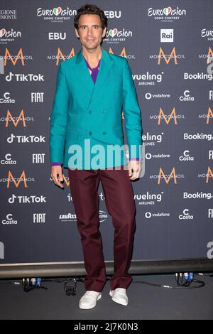 Turin (Italy) May 9th, 2022. Mika attends the hosts press conference of Eurovision Song Contest held at the Olympic Compound. Turin (Italy) on may 9th, 2022. Photo by Marco Piovanotto/ABACAPRESS.COM Stock Photo