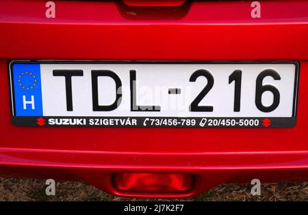 A car numberplate / registration number / number plate on a vintage car ...