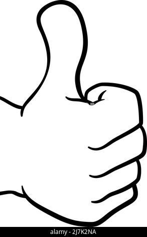 Thumbs Up Hand Cartoon Icon Stock Vector