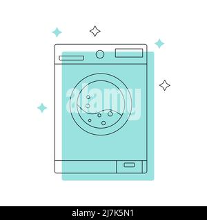 Washing machine icon isolated on white background. Stock Vector