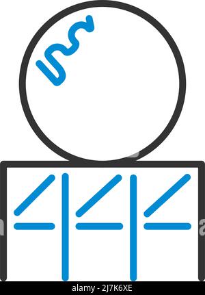 Roller Coaster Loop Icon. Editable Bold Outline With Color Fill Design. Vector Illustration. Stock Vector