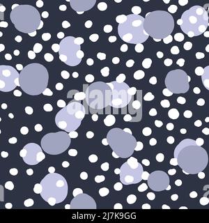 Abstract hand drown polka dots background. Black dotted seamless pattern with color circles. Template design for invitation, poster, card, flyer Stock Vector