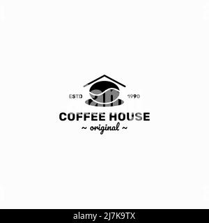 simple coffee house logo design Stock Vector