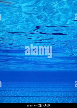 Swimming Pool Underwater Sport water background Stock Photo