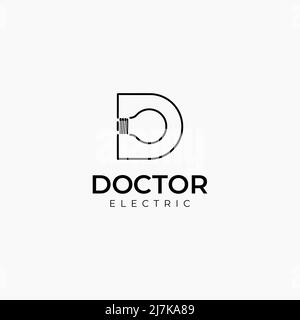 Letter D and lapm logo design Stock Vector