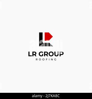 simple logo design of the letter L and the letter R to form a house. Stock Vector