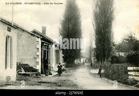 Boyardville, Ile d'Oléron Department: 17 - Charente-Maritime Region: Nouvelle-Aquitaine (formerly Poitou-Charentes) Vintage postcard, late 19th - early 20th century Stock Photo