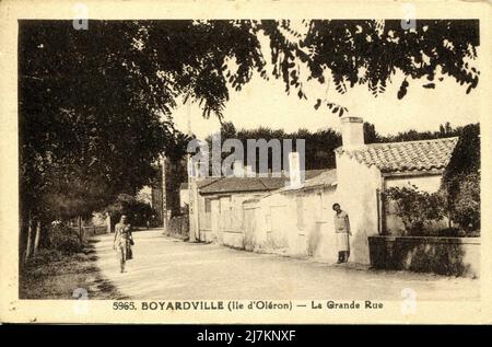 Boyardville, Ile d'Oléron Department: 17 - Charente-Maritime Region: Nouvelle-Aquitaine (formerly Poitou-Charentes) Vintage postcard, 20th century Stock Photo