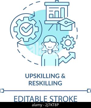 Reskilling ( upskilling ) vector illustration Stock Vector Image & Art ...