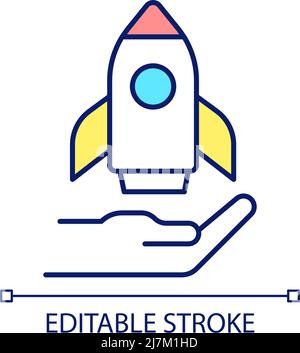 Innovation RGB color icon Stock Vector
