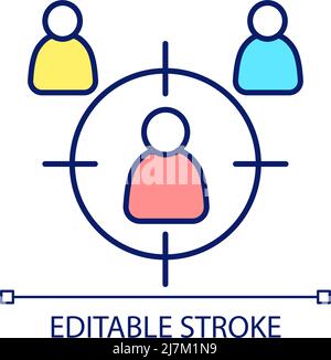 Target audience RGB color icon Stock Vector
