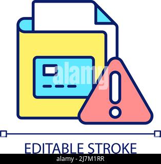 Electronic data issue RGB color icon Stock Vector