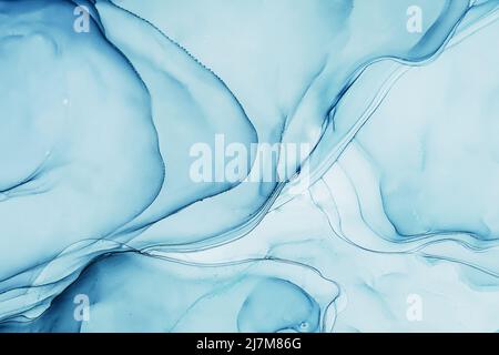 Abstract liquid ink painting background in pink colors. Stock Photo