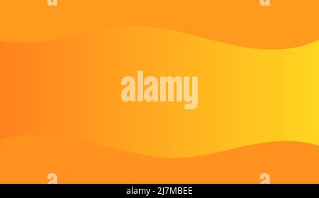 Orange and yellow waves ombre abstract gradient sunset colors background. Vector illustration. Stock Vector
