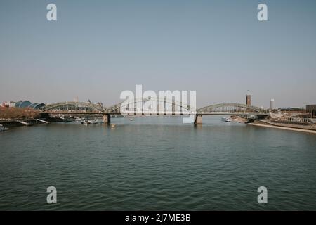 View of the Hohenzollern Bridge, Cologne Stock Photo