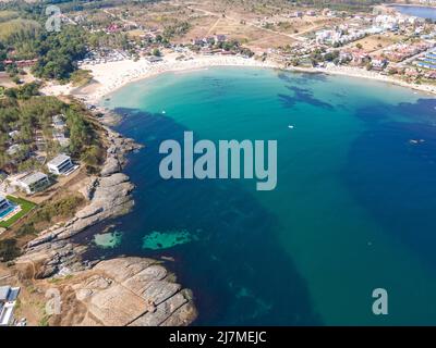 Aerial view of Arapya beach near town of Tsarevo, Burgas Region, Bulgaria Stock Photo