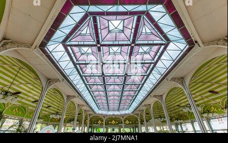 VICHY, FRANCE, APRIL 12, 2022 : exteriors decors of the thermal baths of the domes Stock Photo