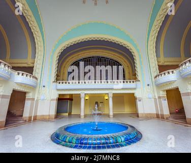 VICHY, FRANCE, APRIL 12, 2022 : exteriors decors of the thermal baths of the domes Stock Photo