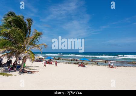 Beach view, Playa Chen Rio, Cozumel, Quintana Roo, Mexico Stock Photo