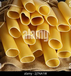 Cannelloni pasta tubes. Italian food. Close-up. Stock Photo