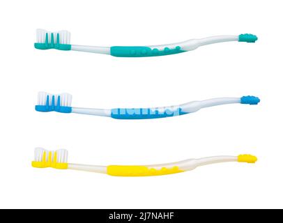 toothbrush path isolated on white Stock Photo