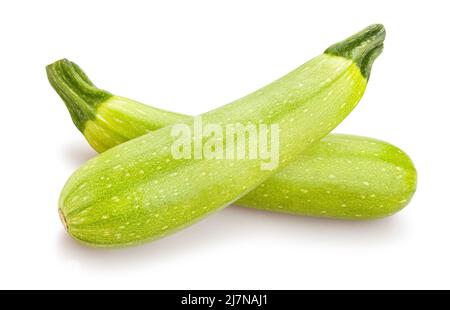 zucchini path isolated on white Stock Photo