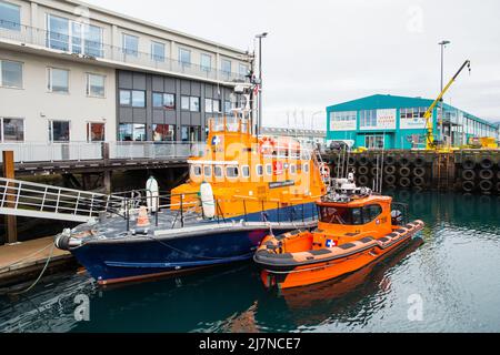 Reykjavik, Iceland - October 23. 2021: Ice SAR search and rescue boats in port Stock Photo