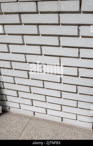 Brick wall painted white, texture for backgrounds Stock Photo
