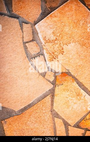 abstract background detail of stone cladding from broken stone Stock Photo