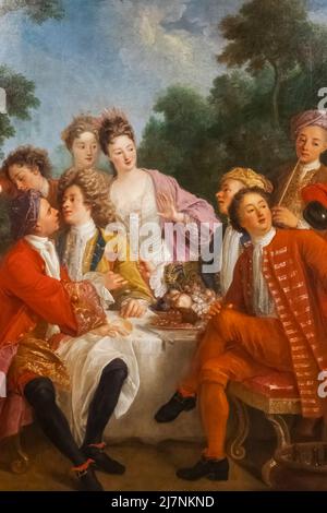 Portrait of the Actor and Theatre Producer David Garrick by German Artist Johan Zoffany dated 1762 Stock Photo