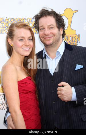 LOS ANGELES - JUN 26:  Virginia Collins, Jeff Ross at the 40th Saturn Awards at the The Castaways on June 26, 2014 in Burbank, CA Stock Photo