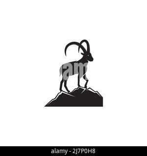 Mountain goat logo Vector. Stock Photo